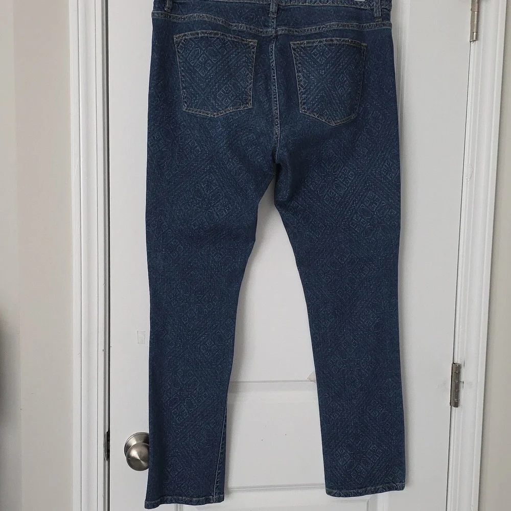 Lauren Ralph Lauren Patterned Straight Leg Jeans Size 16 - Picture 2 of 8